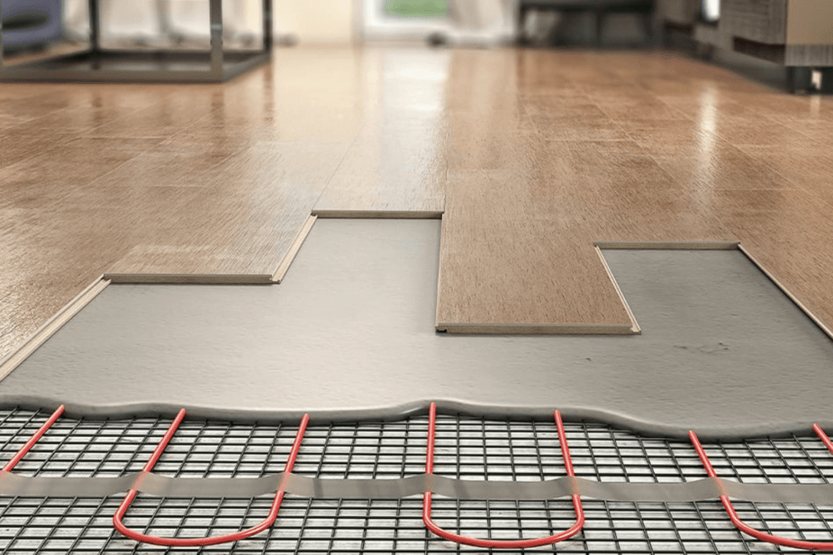 Installing engineered wood flooring on hydronic underfloor heating