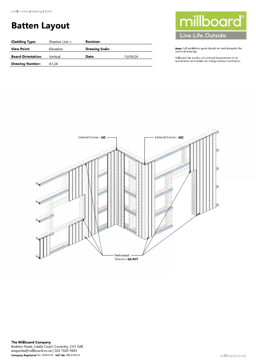 Millboard Detailing - Shadow Line Batten Layout