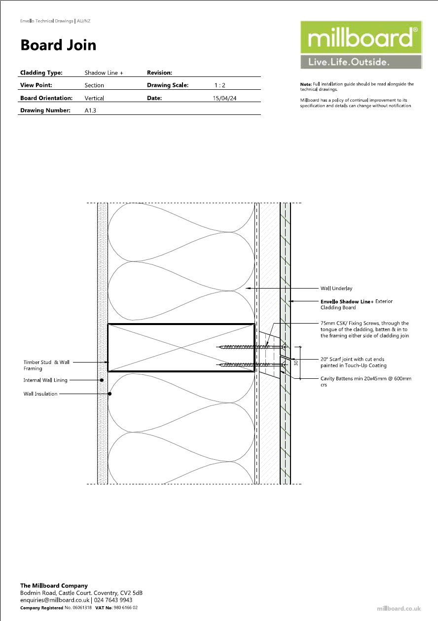 Millboard Detailing - Shadow Line Board Join