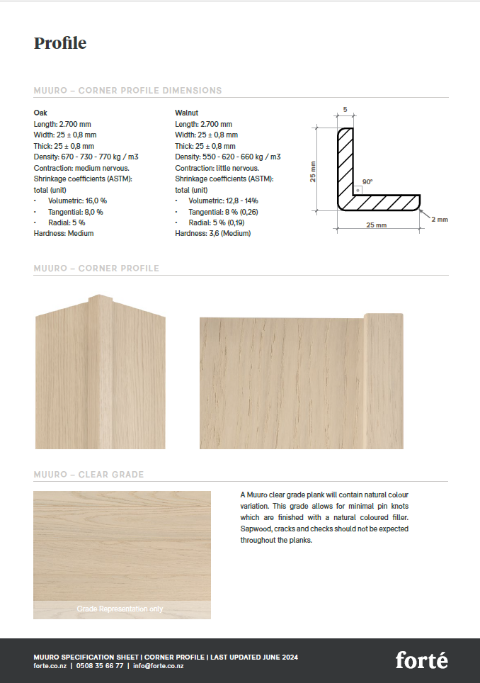 Muuro Corner Profile Detailing