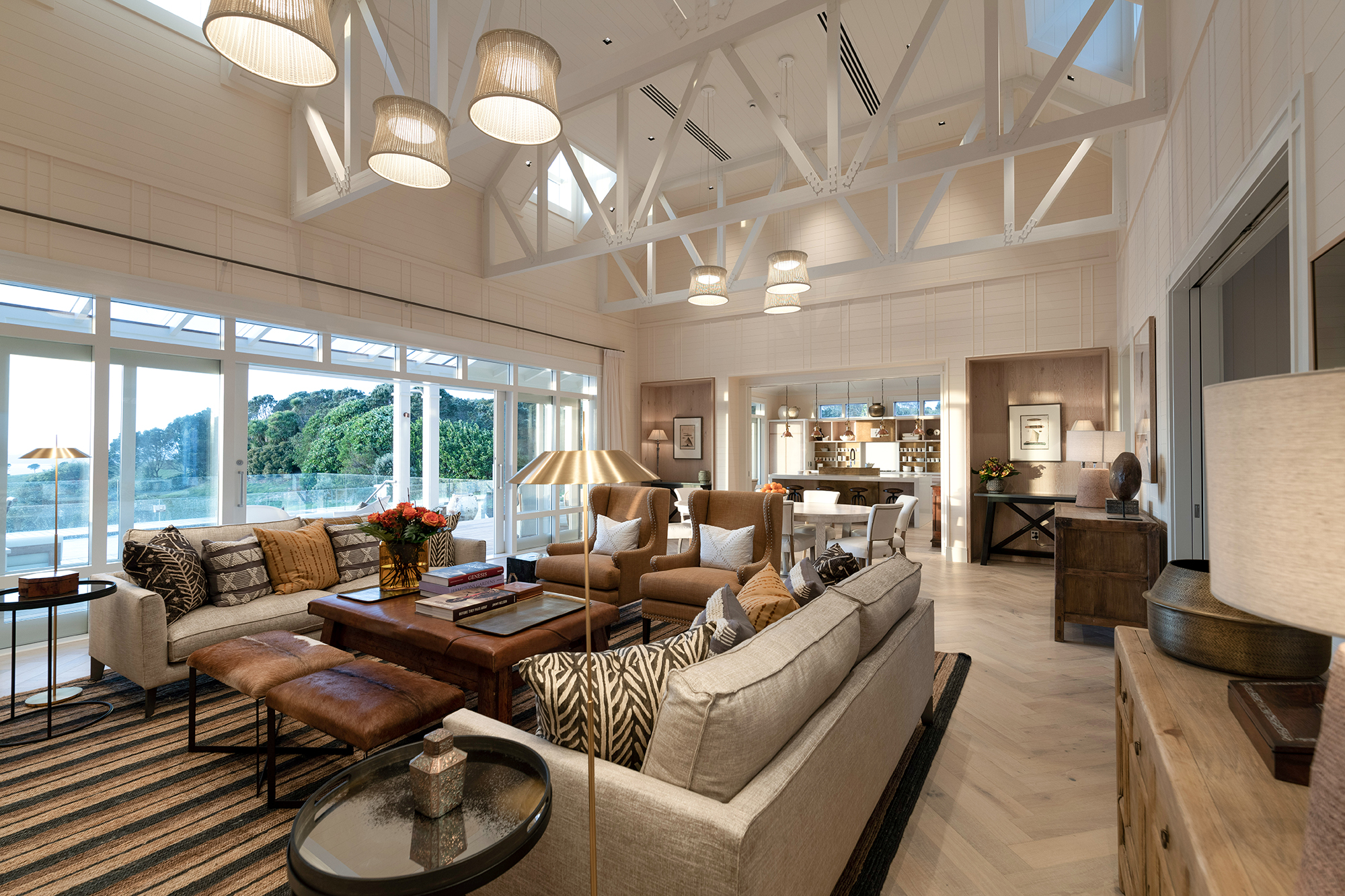 The Residences at Kauri Cliffs - Open Plan Living and Dining Area LR